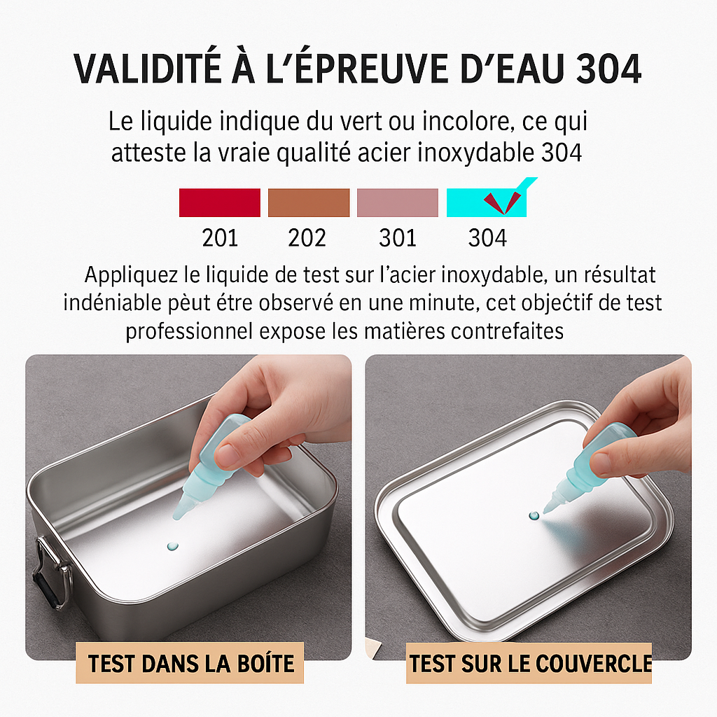 Votre Boîte inox 304 – 100% ECO, hermétique, sans BPA.