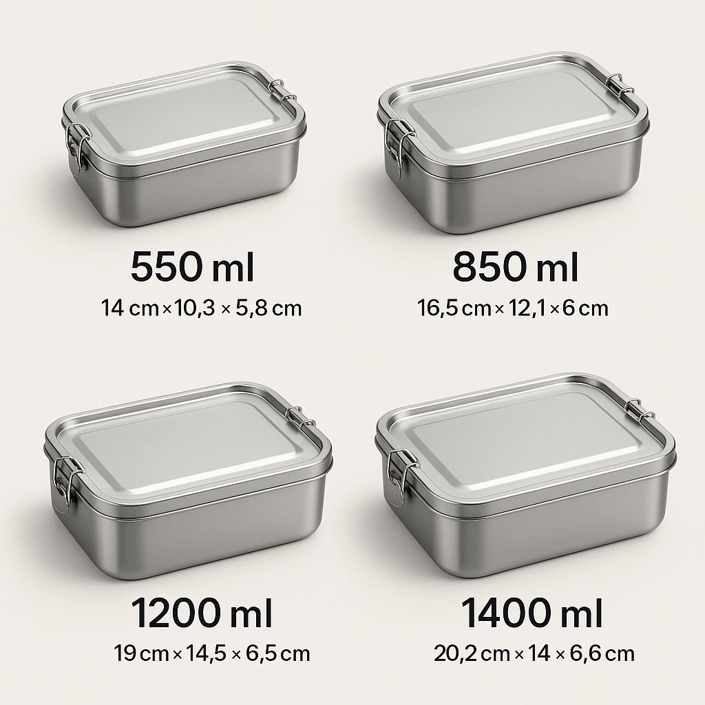 Votre Boîte inox 304 – 100% ECO, hermétique, sans BPA.