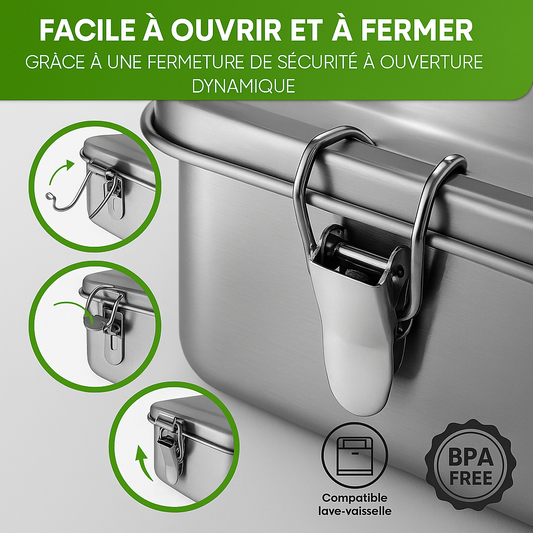 Votre Boîte inox 304 – 100% ECO, hermétique, sans BPA.