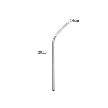 Set de 4 pailles en inox réutilisables + goupillon de nettoyage